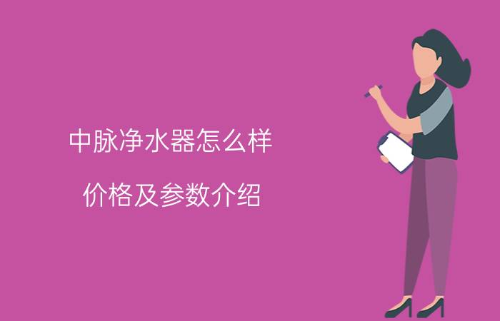 中脉净水器怎么样 价格及参数介绍